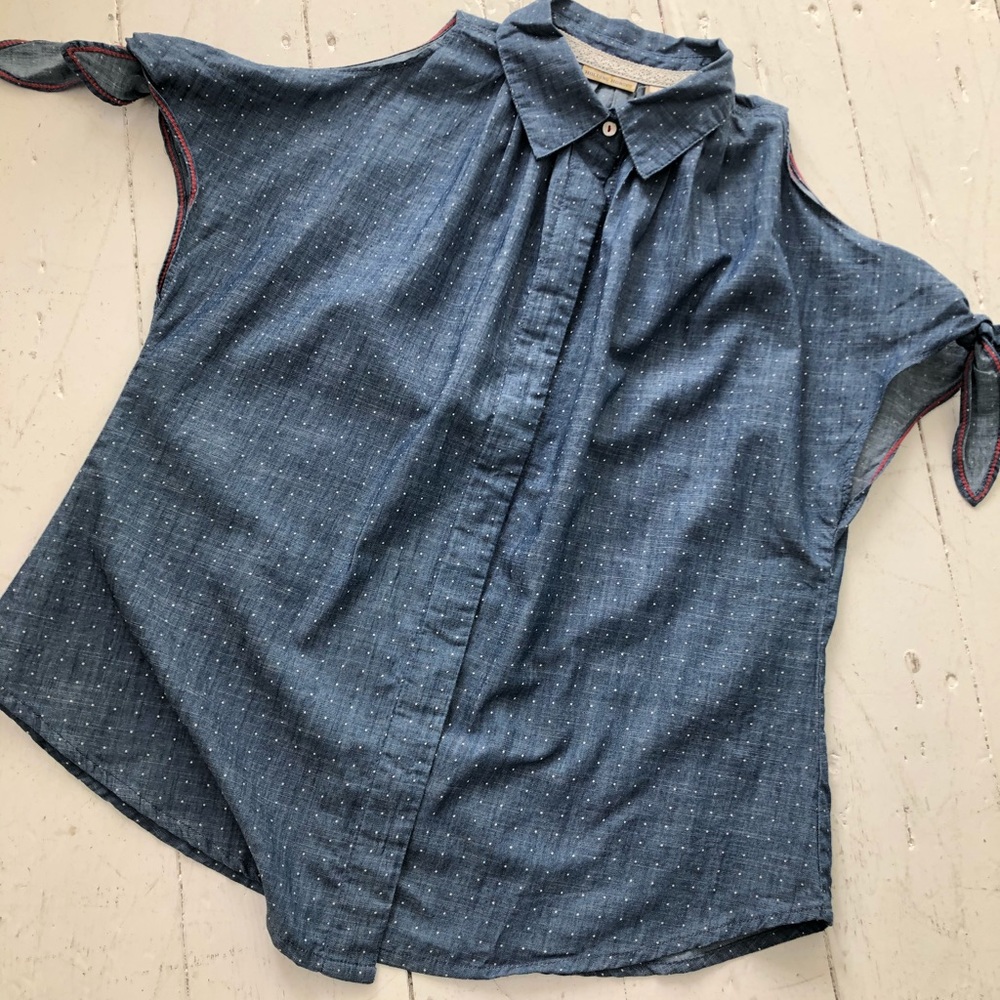 Anthropology Holding Horses Denim cold shoulder